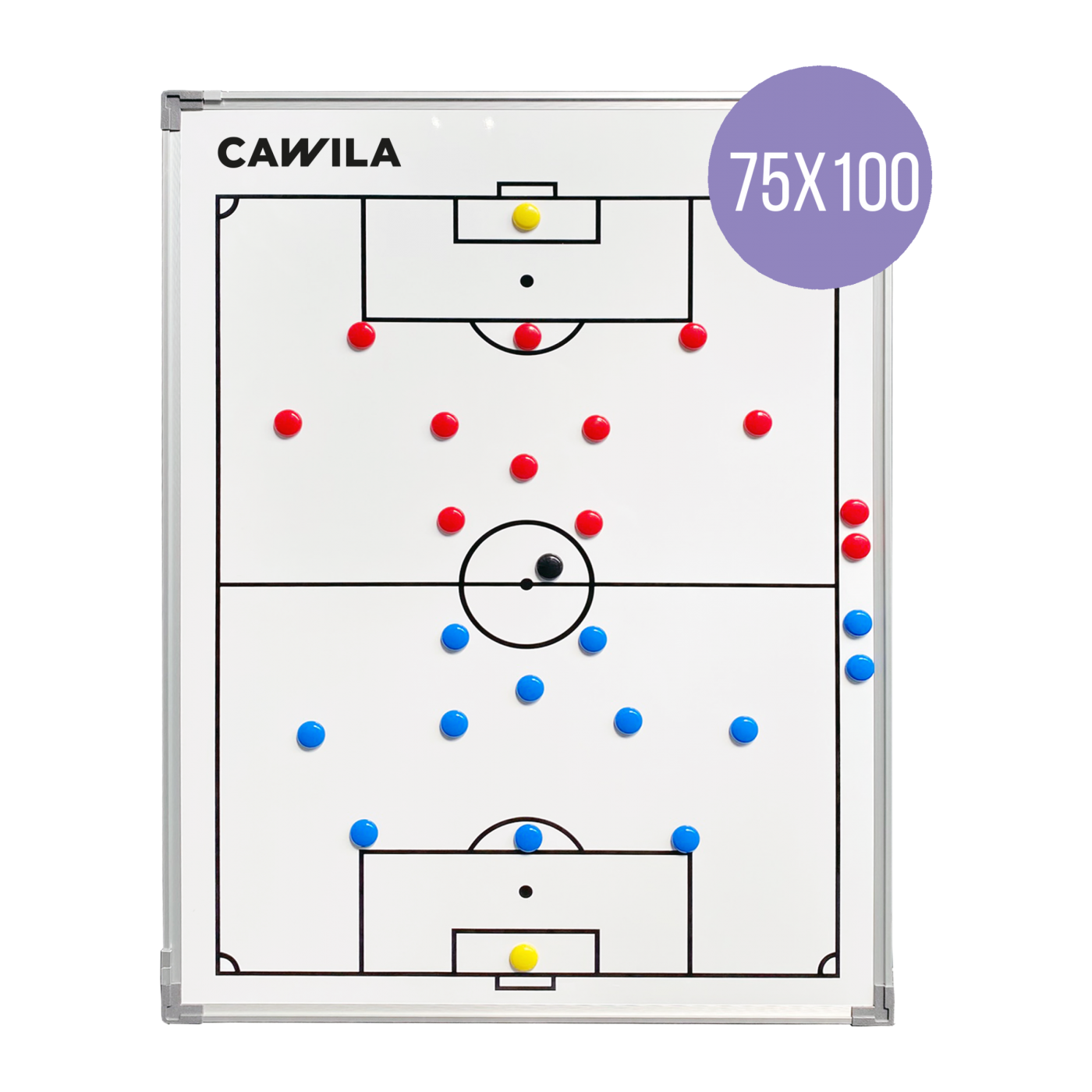 Cawila Taktiktafel Fussball inkl. Tasche| Size: 75 x 100 cm Weiss
