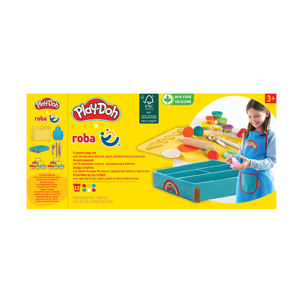 Starterset, roba x Play-Doh zum Spielen und Kneten, mit 12 Dosen Knete