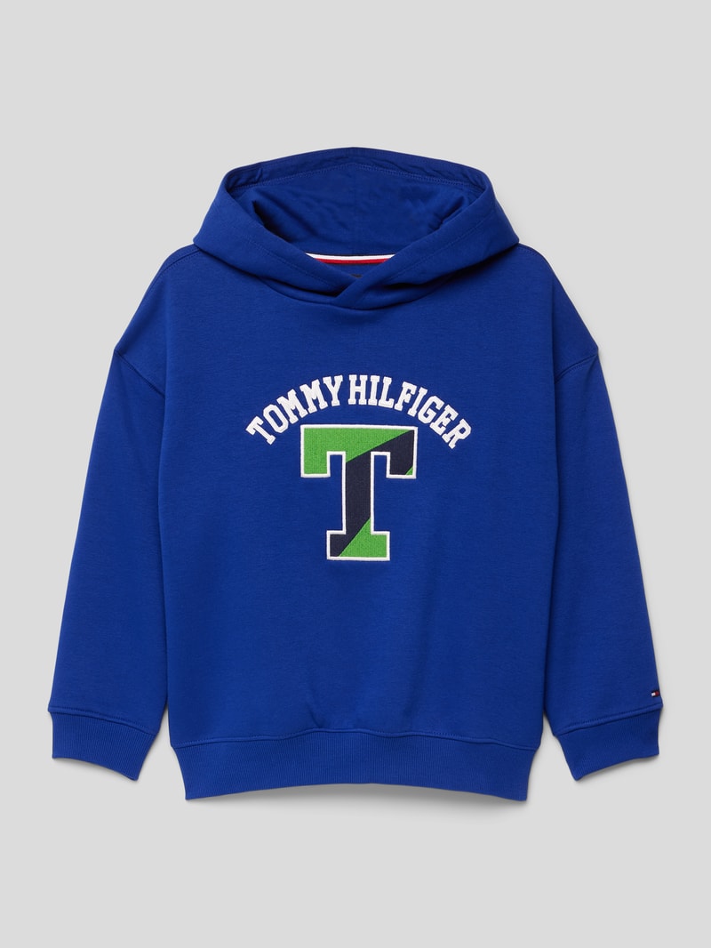 Hoodie mit Label-Print Modell 'VARSITY' in royalblau