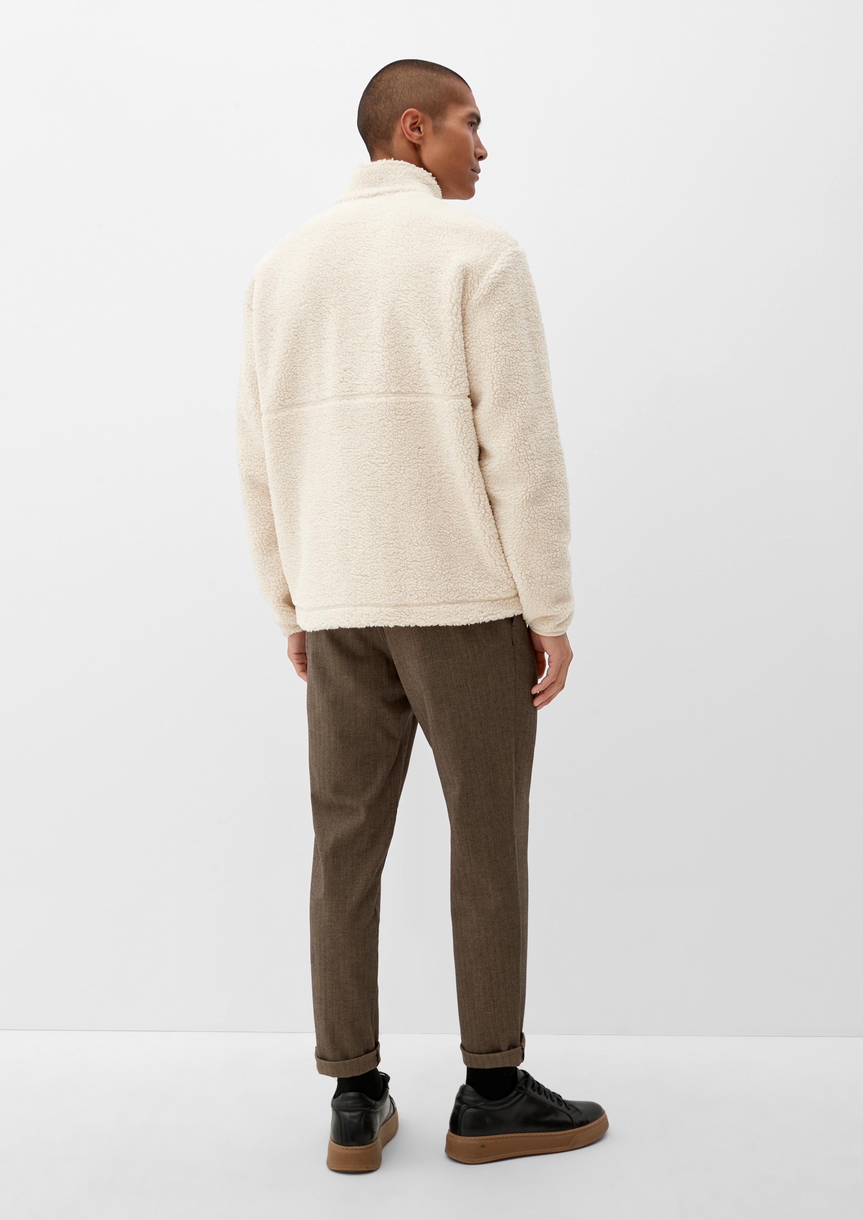 Troyer-Pullover aus Teddy-Plüsch  2121152-0705