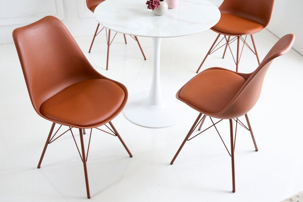 riess-ambiente Polsterstuhl SCANDINAVIA MEISTERSTÜCK kupferbraun (1 St), Esszimmer · Kunstleder · Metall · Retro