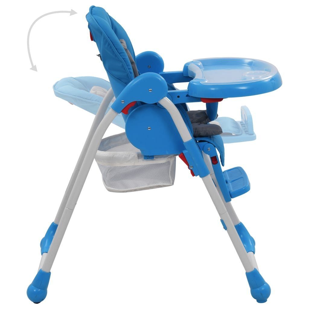 vidaXL Kombihochstuhl Babystuhl Hochstuhl Babysitz Kinderstuhl Kunststoff mit Tischablage bl