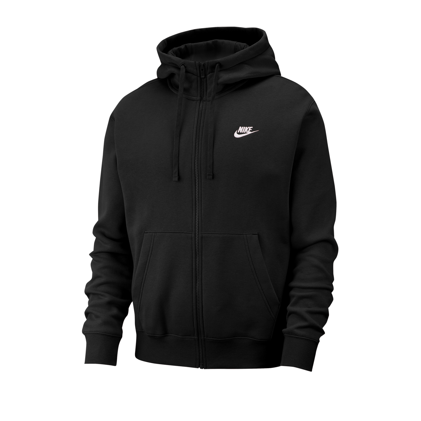 Nike Club Fleece Kapuzenjacke Schwarz F010