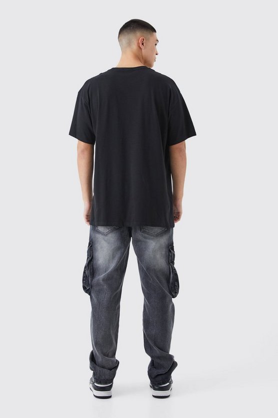 Oversize T-Shirt mit Drachen Print