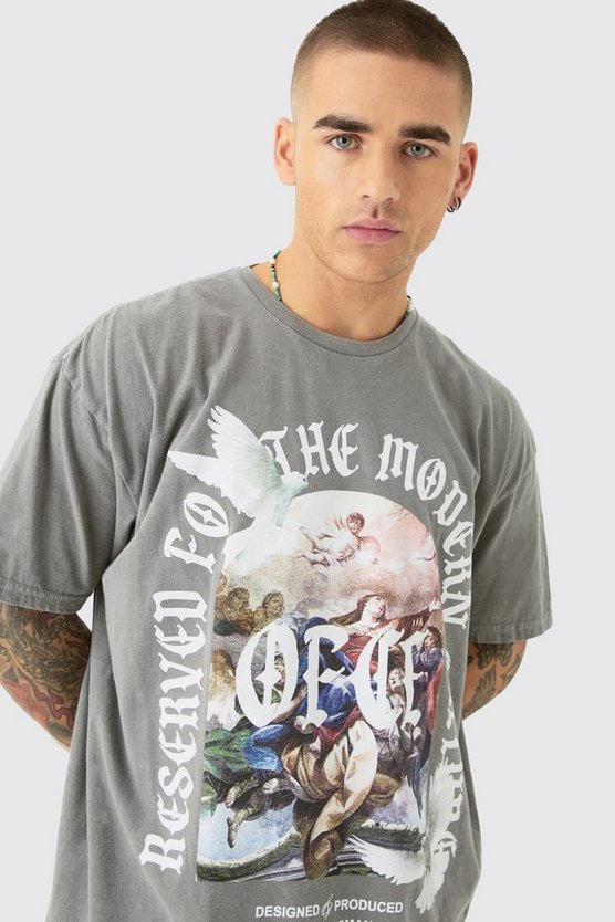 Oversize T-Shirt mit Renaissance Official Print
