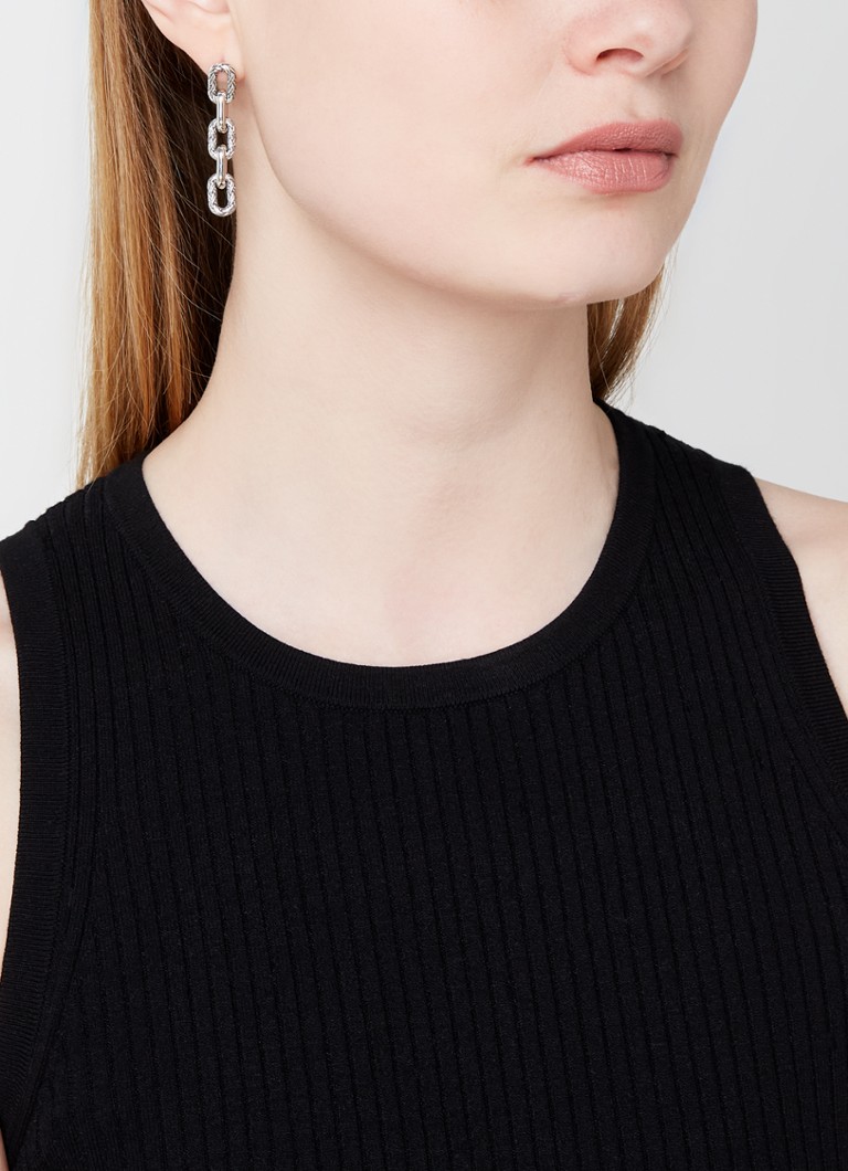 Buddha to Buddha Katja Link single silver stud earring