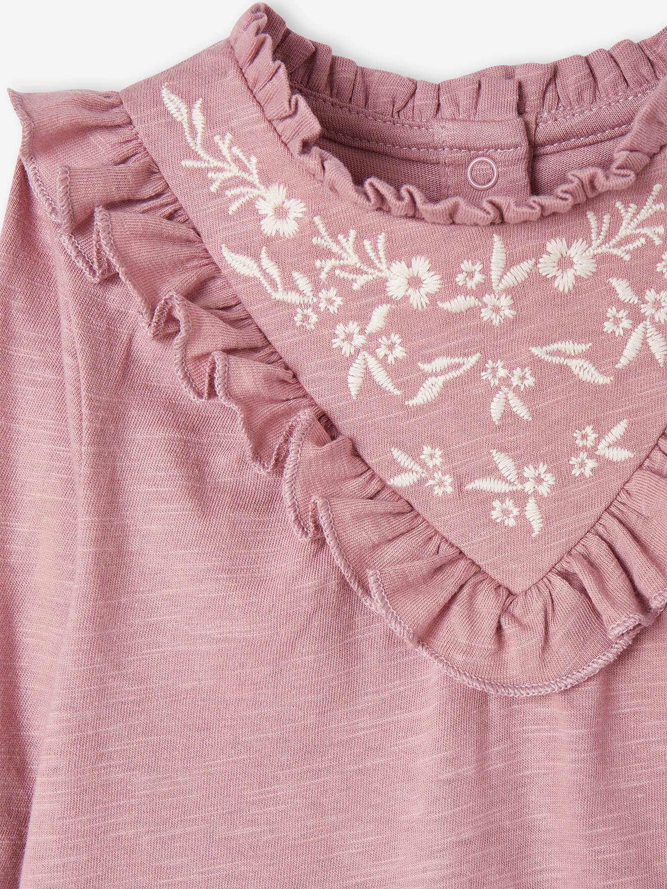 Vertbaudet Baby Shirt mit Stickerei - lila