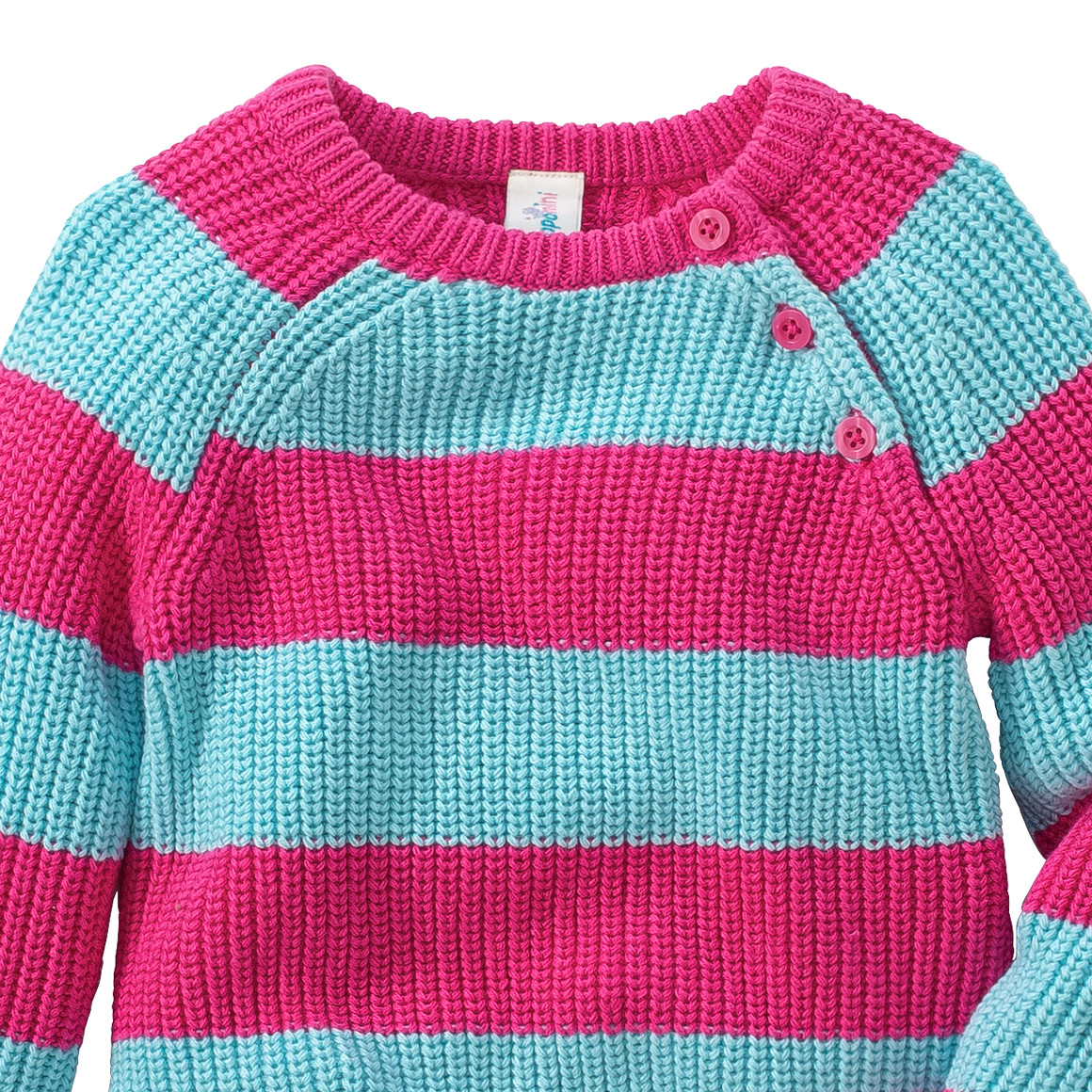 Baby Strickpullover mit Blockringeln