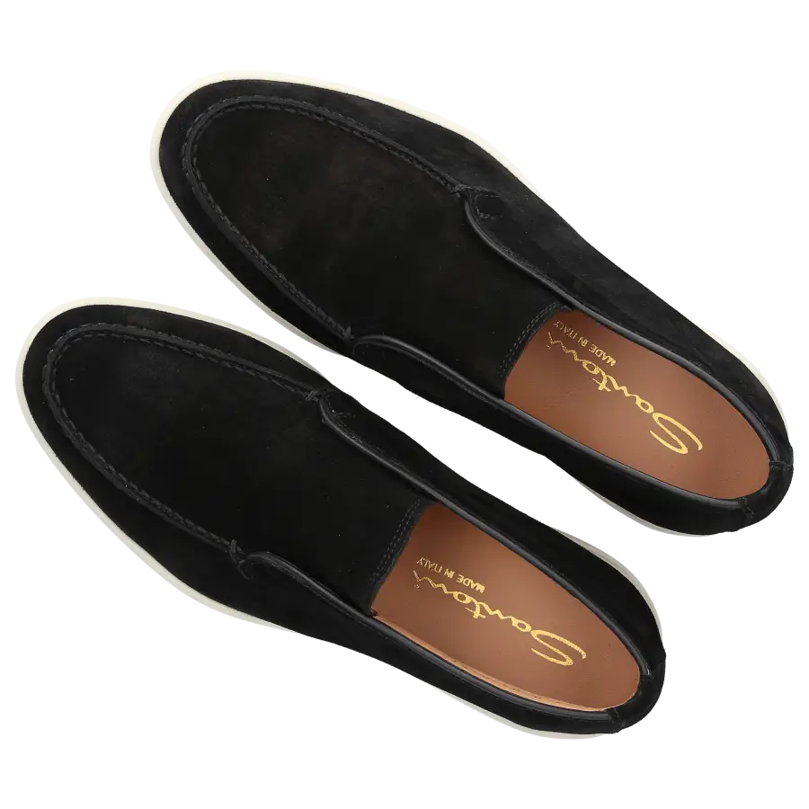 Santoni - Stiefeletten DESERT BOOT Veloursleder - schwarz
