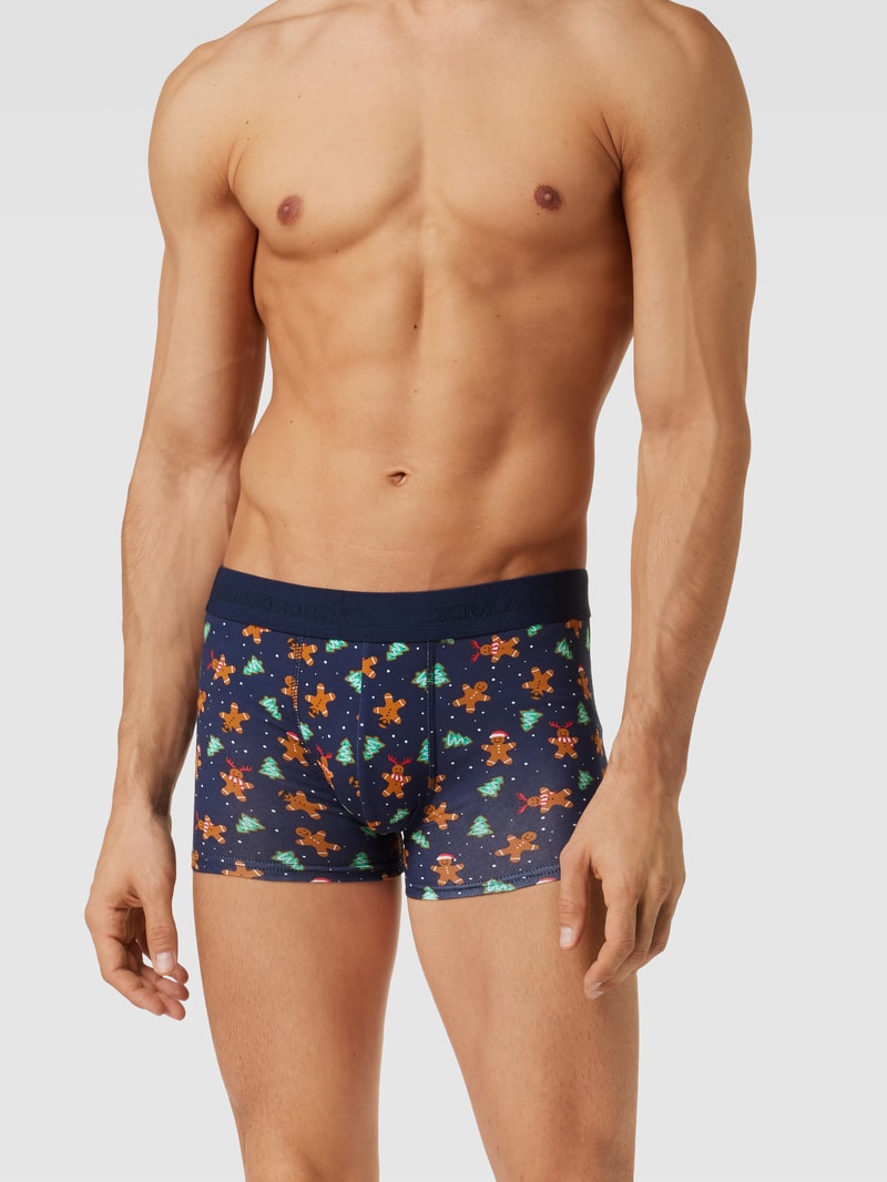 Trunks mit Allover-Muster im 2er-Pack in marineblau