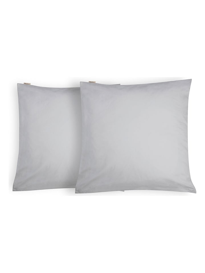 Walra 2er-Set: Kissenbezüge in Grau günstig kaufen 80x80 cm