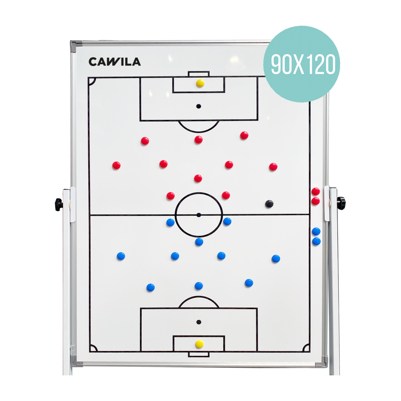 Cawila Taktikboard 90x120 cm | Fußball Taktiktafel inkl. Tasche und Magnete