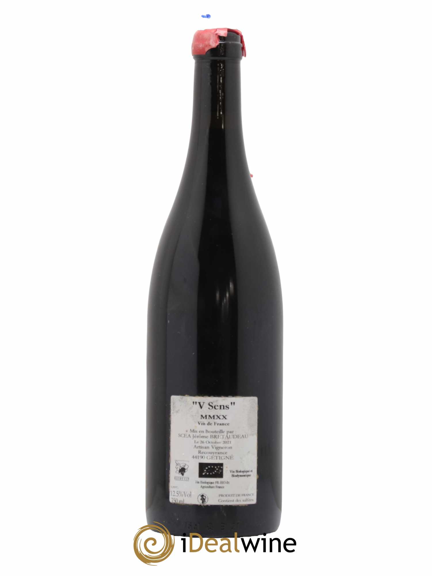 Vin de France V Sens Jérôme Bretaudeau - Domaine de Bellevue  2020 - Lot de 1 Bouteille