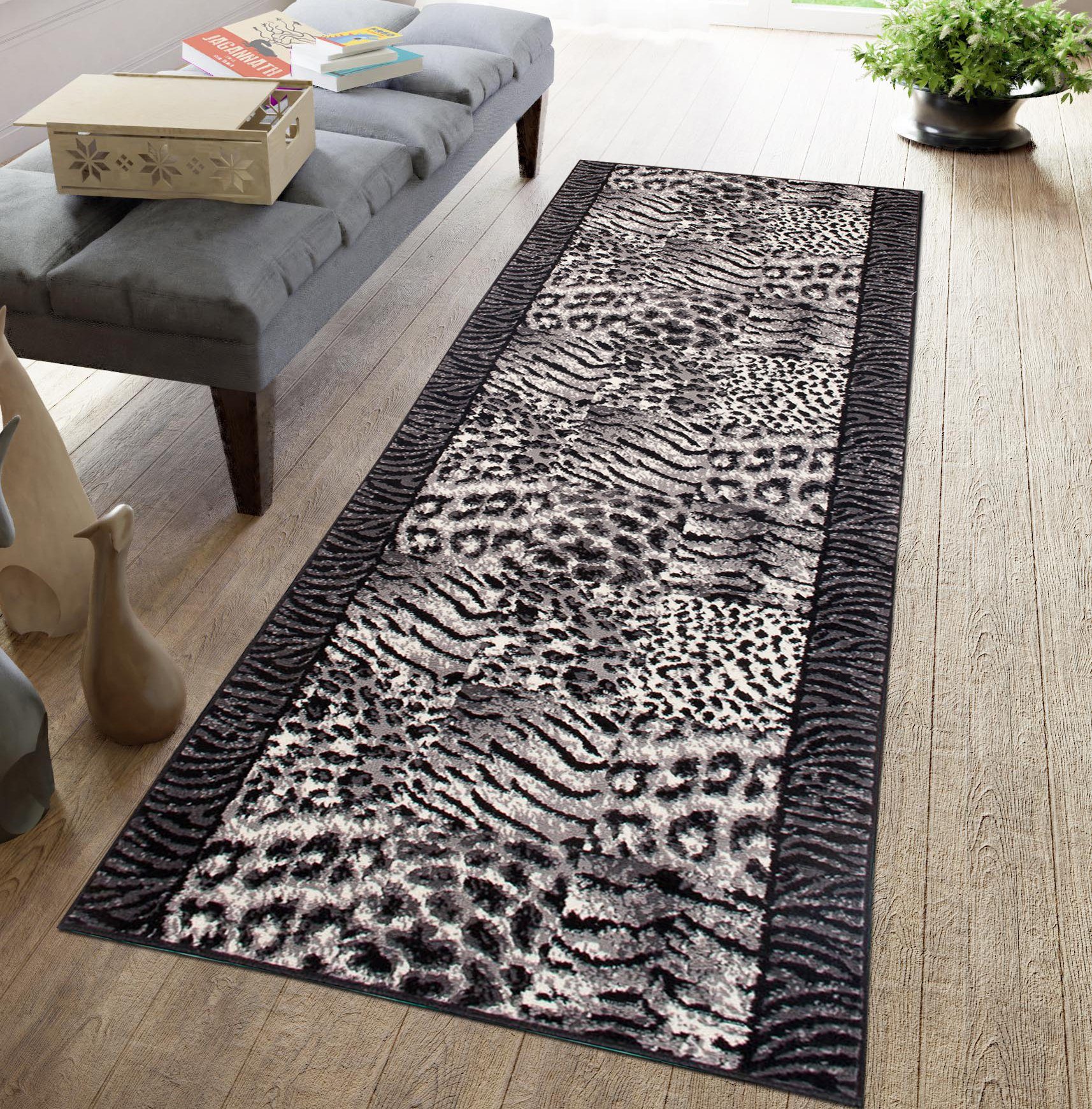 Läufer Läufer Flurläufer Modern für Vorzimmer 70 cm Breit Grau II, Mazovia, 70 x 100 cm, Kurzflor, Meterware, Höhe 8 mm, Kurzflor - niedrige Florhöhe