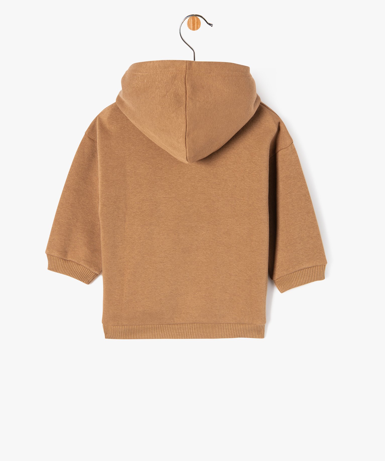 Sweat à capuche en molleton doux bébé Garçon marron | GEMO