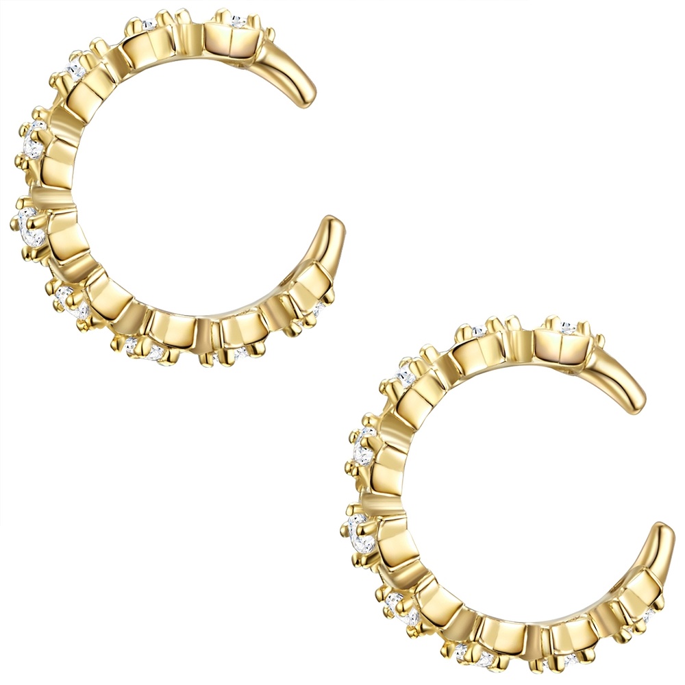 Glanzstücke München Manchette d'oreille en argent Étoiles Argent sterling Oxyde de zirconium (CZ) en  Boucles d'oreilles