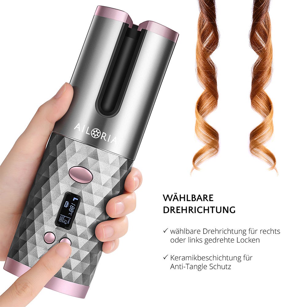 Ailoria Kabelloser Auto-Curler Silber