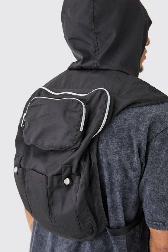 Nylon Utility-Tanktop mit Kapuze