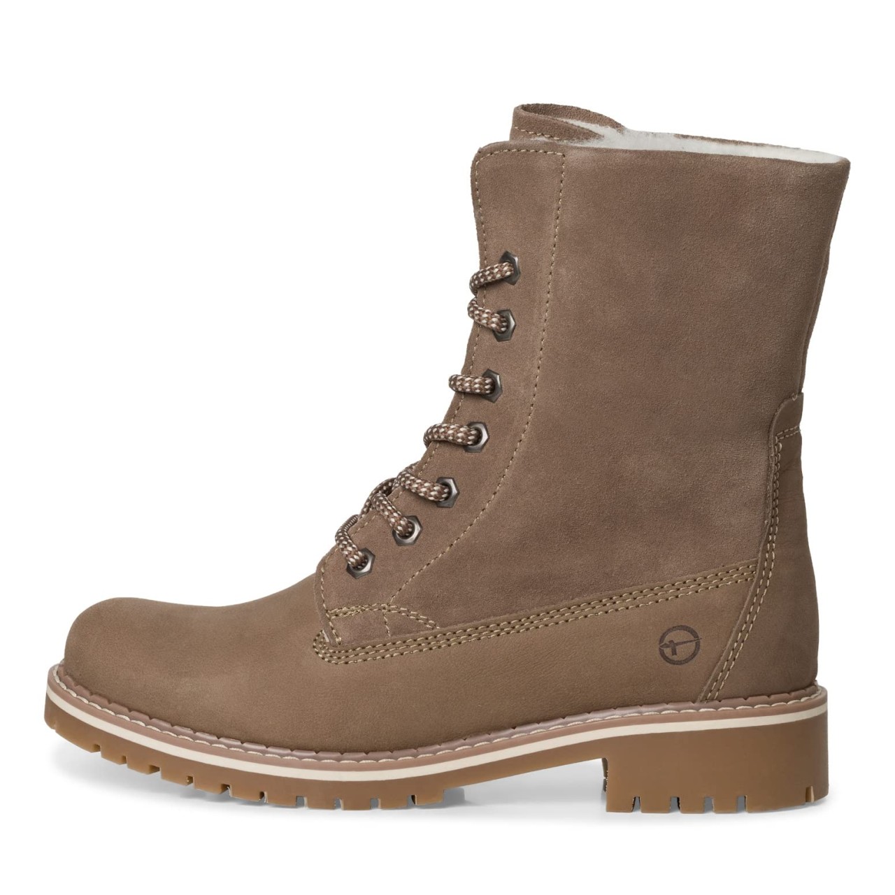 TAMARIS Freizeit Schnürer taupe