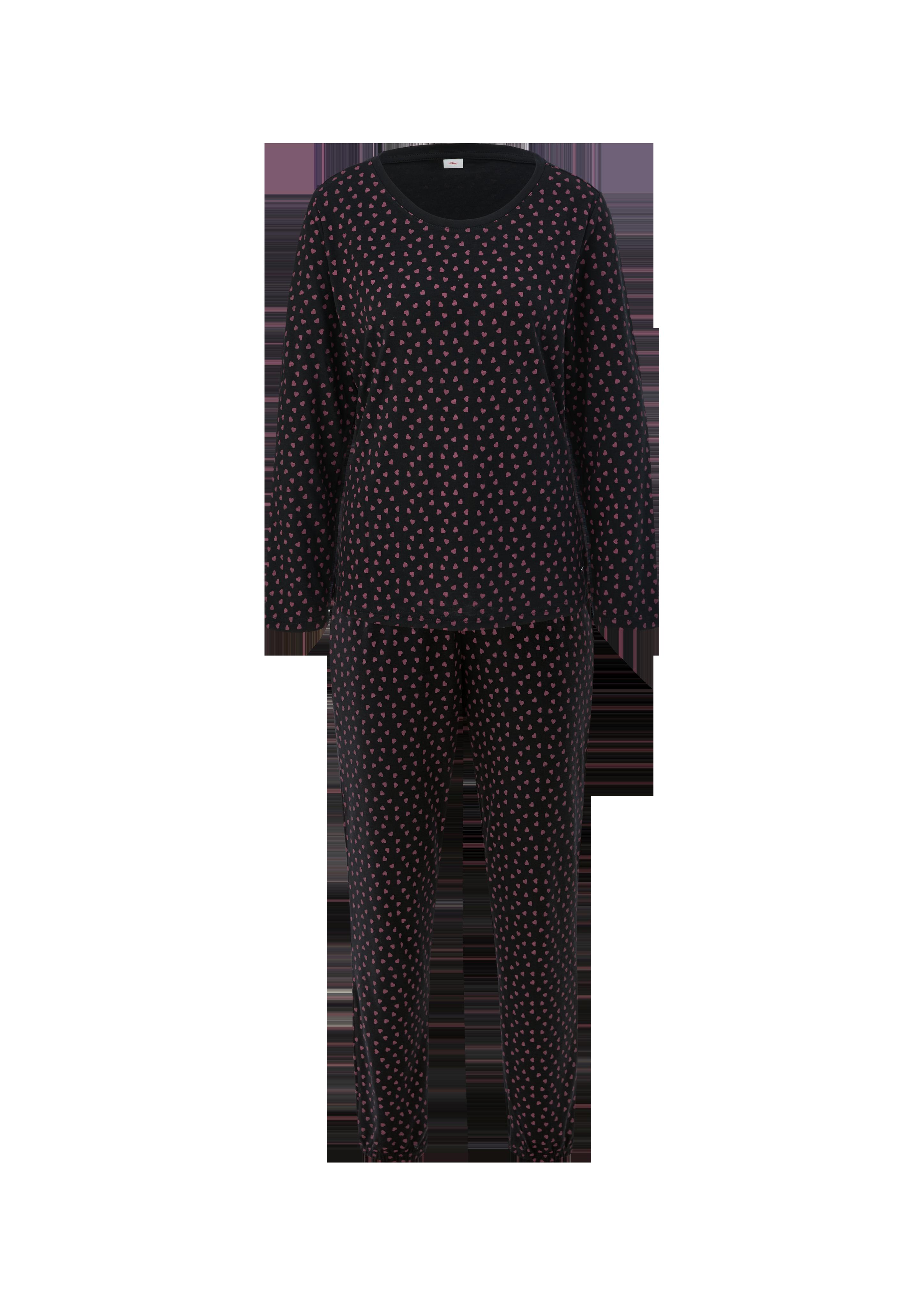Pyjama-Set mit Herzchenmuster  6008009-99A2