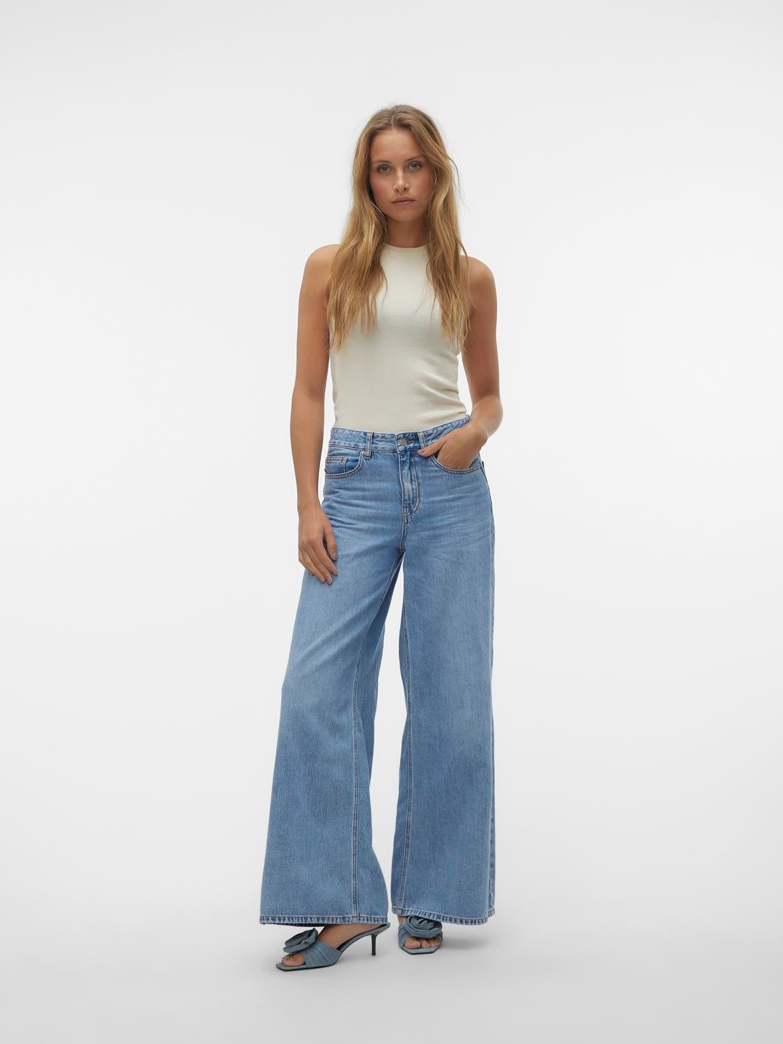 VMANNET Mid Rise Weit geschnitten Jeans