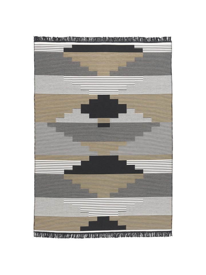 Pergamon Teppich Beidseitig Ethno Kelim Style in Grau Beige günstig kaufen