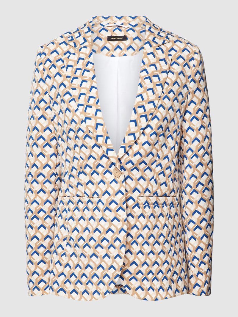 Blazer mit Allover-Muster in offwhite