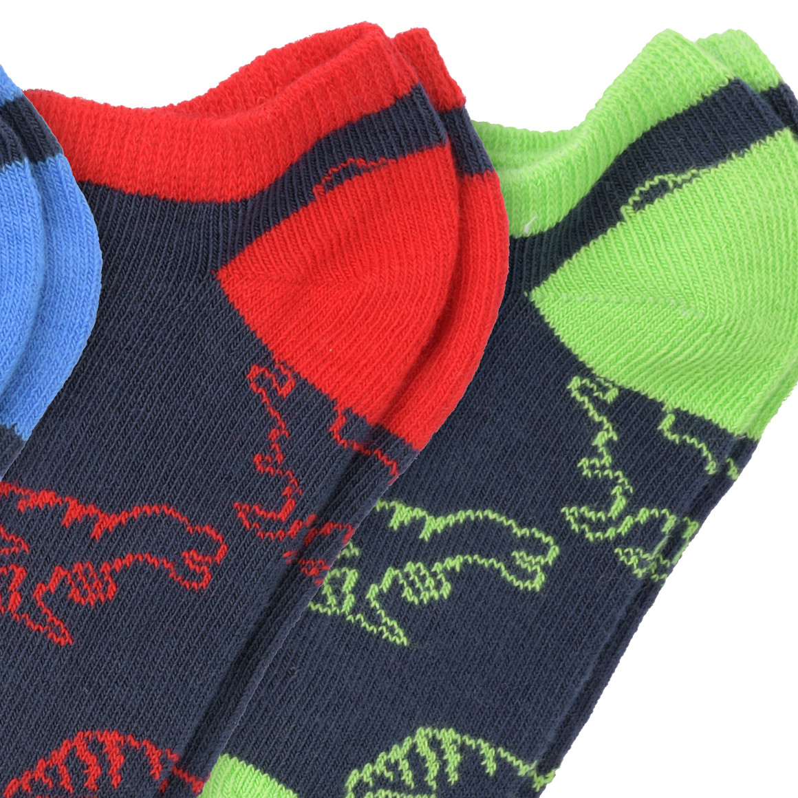 3 Paar Jungen Sneaker-Socken mit Dinos