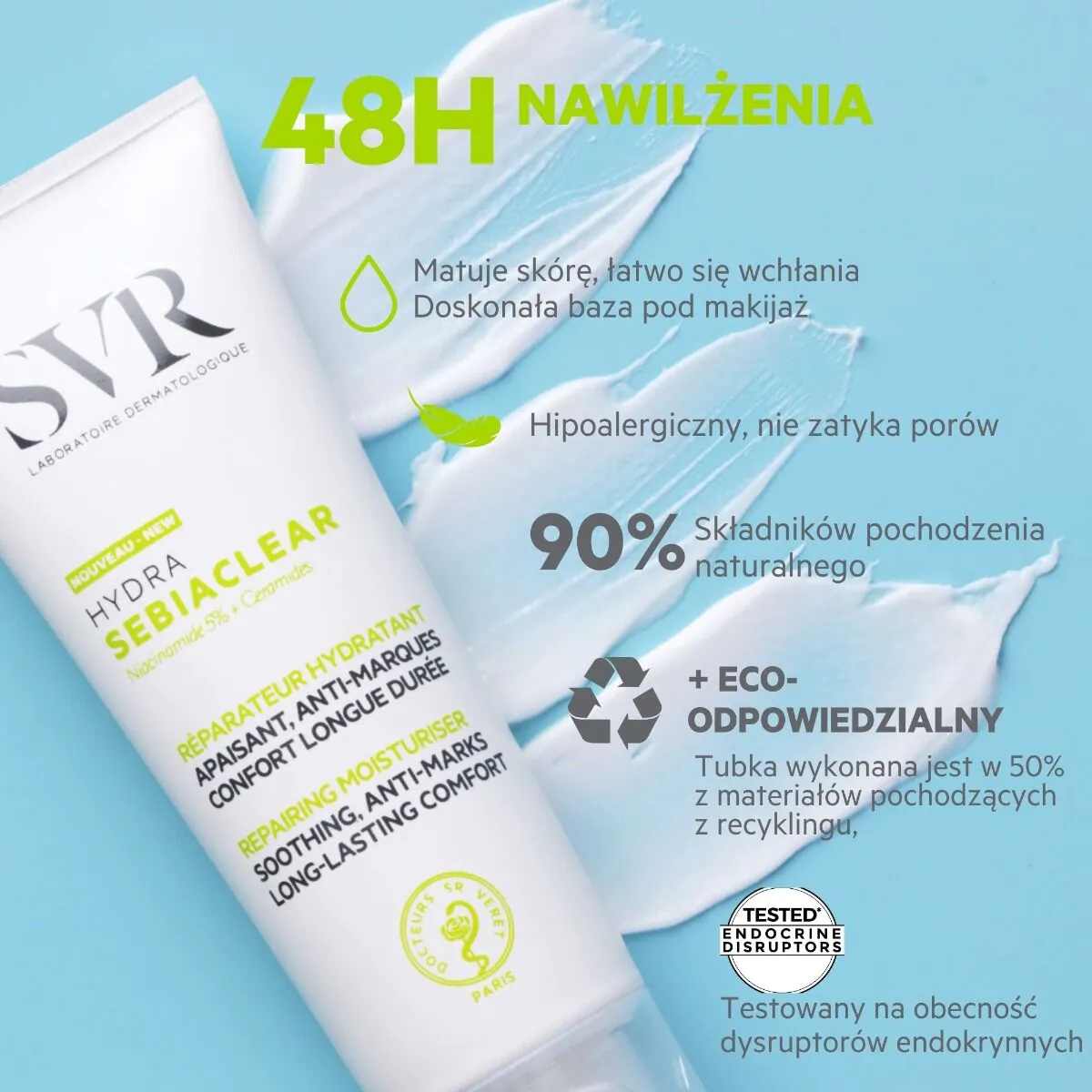 SVR Sebiaclear Creme Hydra veido kremas