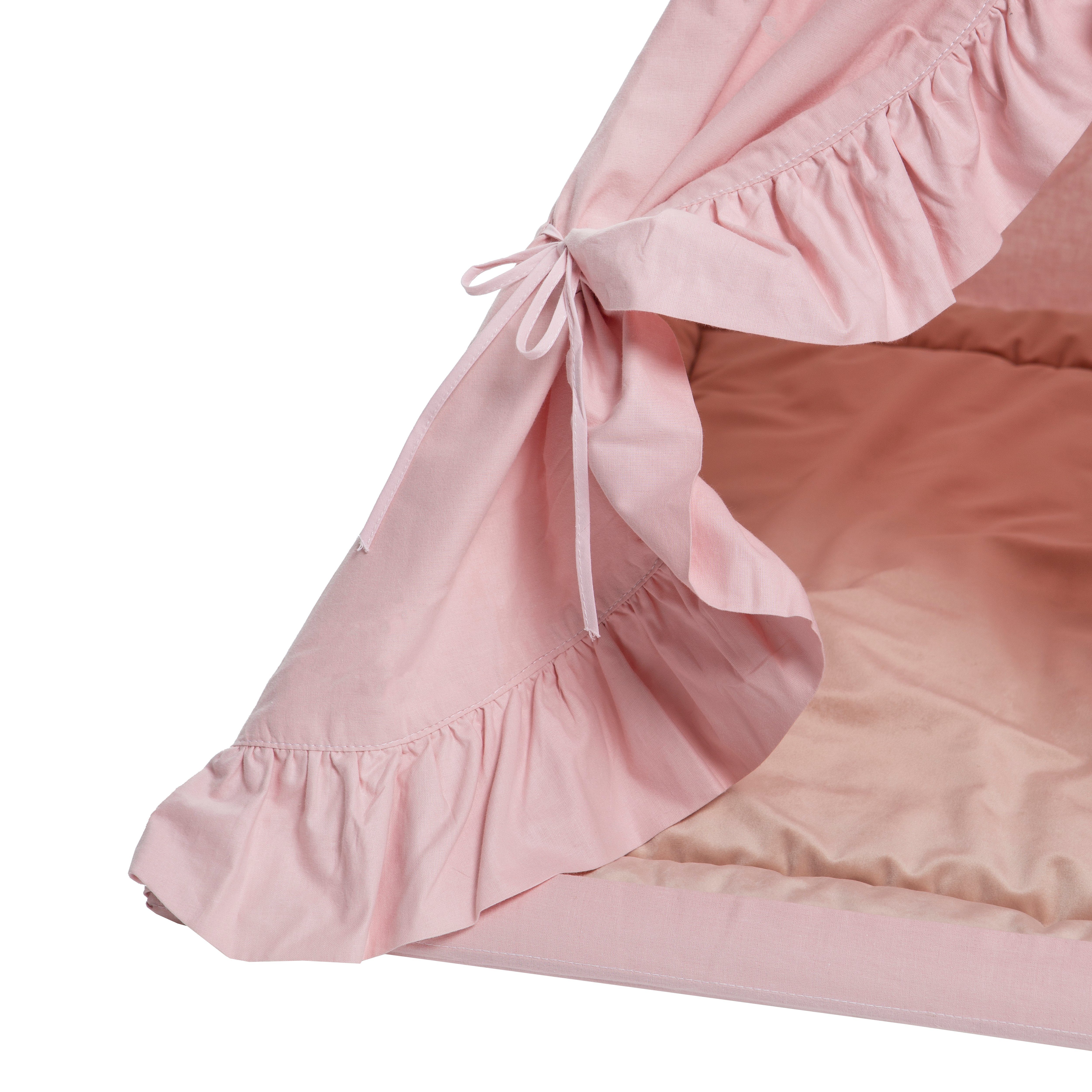 Rainbow Kids Tipi-Zelt Tipi für Hunde und Katzen / Haustierzelt Süße Perle, (2 tlg), vier Holzstangen zu je 110 cm Länge