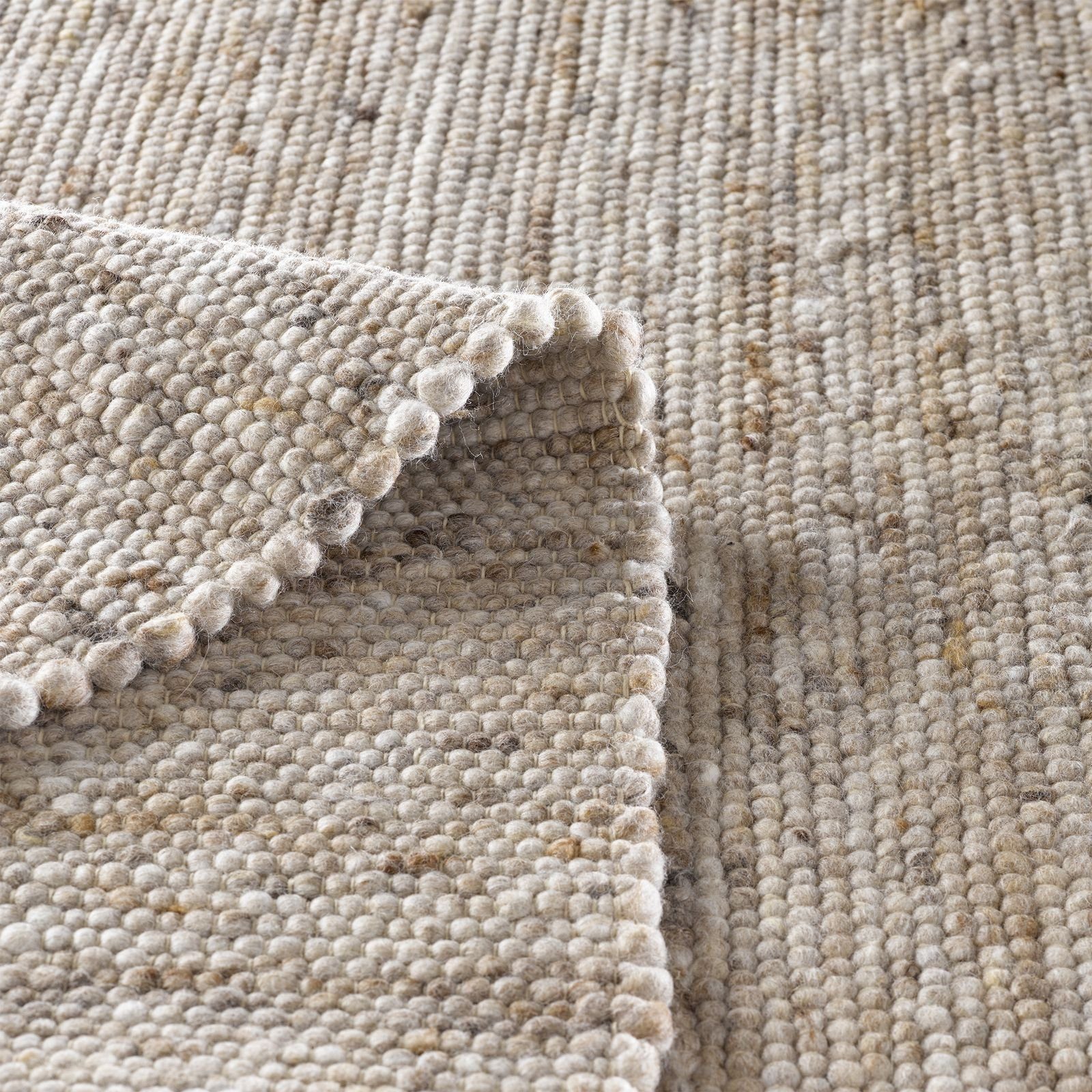 Wollteppich Hand-Webteppich, TaCa Home, rechteckig, Höhe: 10 mm, gewalkte Schurwolle Wohnzimmer Schlafzimmer Esszimmer 060x090cm