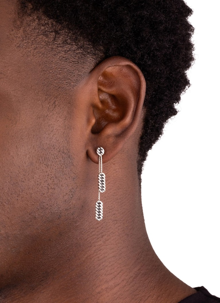 Buddha to Buddha Refined Chain stud earrings made of silver