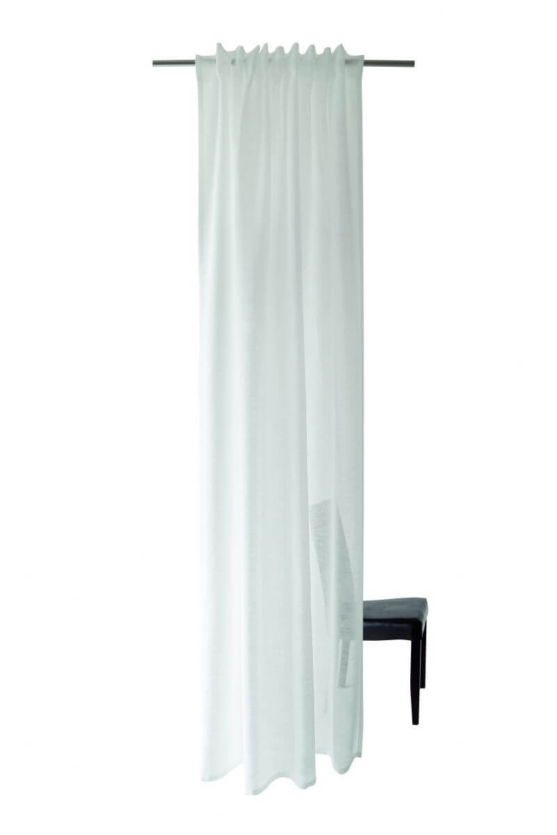 Indes Fuggerhaus Schal Oskar verdeckte Schlaufen Weiß 140 x 245 cm