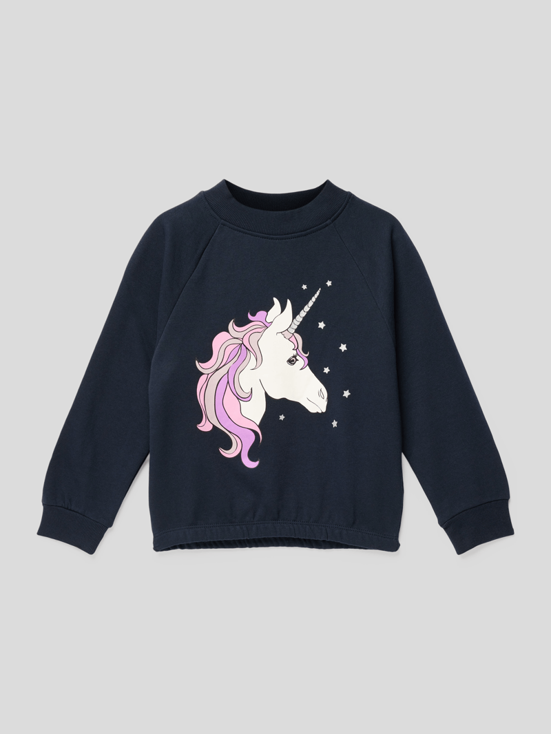 Sweatshirt mit Motiv-Print Modell 'RUNA' in lila