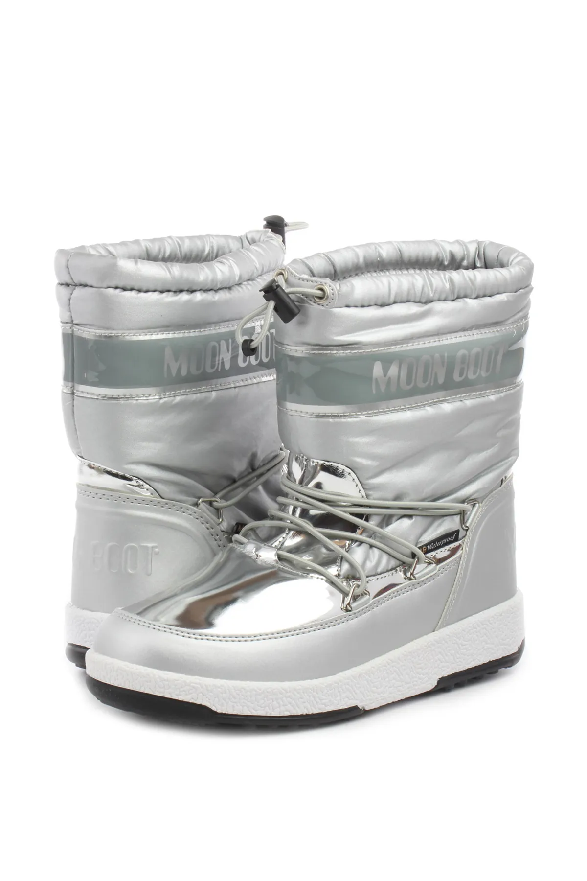 MOON BOOT  Silberne Stiefel & Booties für Damen/Mädchen