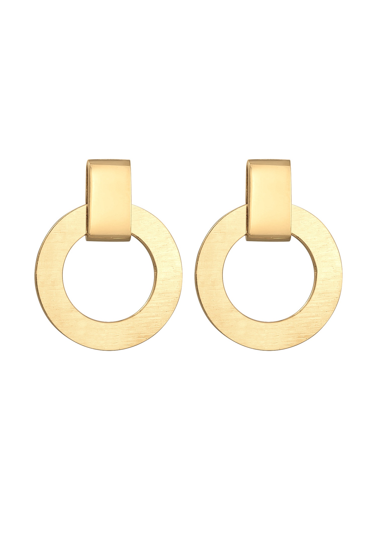 Orecchini a lobo rotondi moderni da donna Elli in argento sterling 925