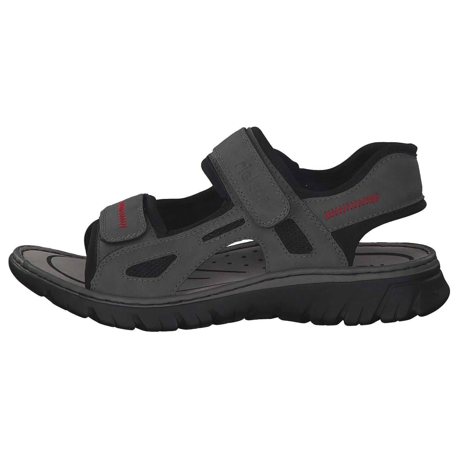 Rieker 26752, Klassische Sandalen, Herren, cenere/black/schwarz