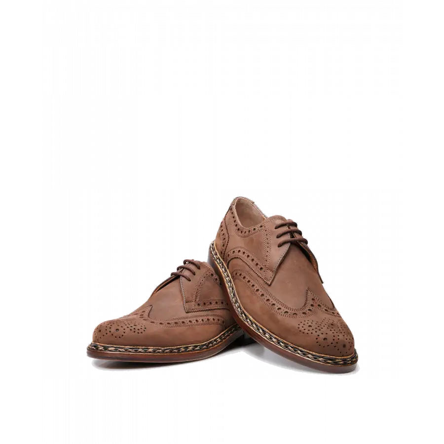 Heinrich Dinkelacker - Businessschuhe Derby BUDA FULL-BROGUE J Fettnubuk - braun