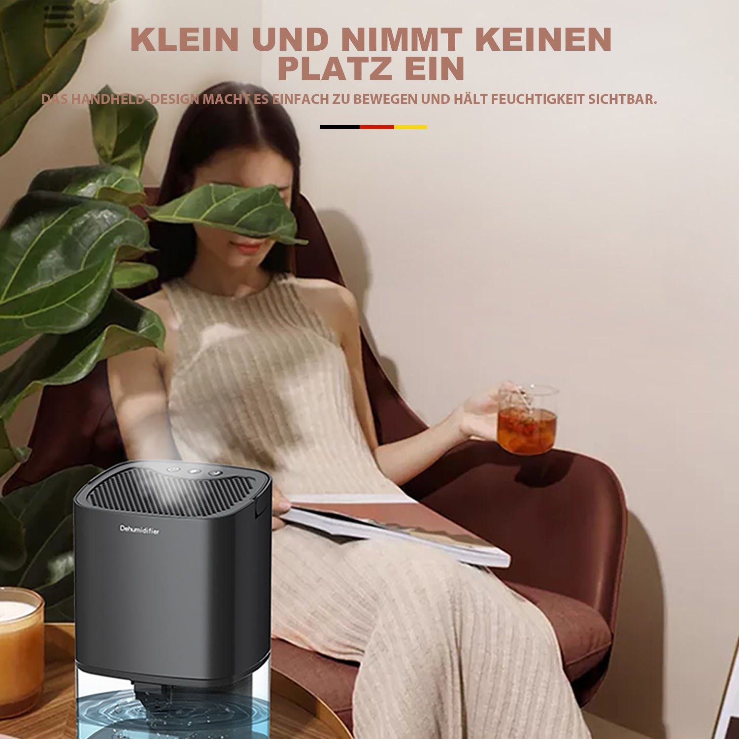 MAGICSHE Luftentfeuchter Elektrischer Entfeuchter 0,35 l/Tag für 26 m² Räume