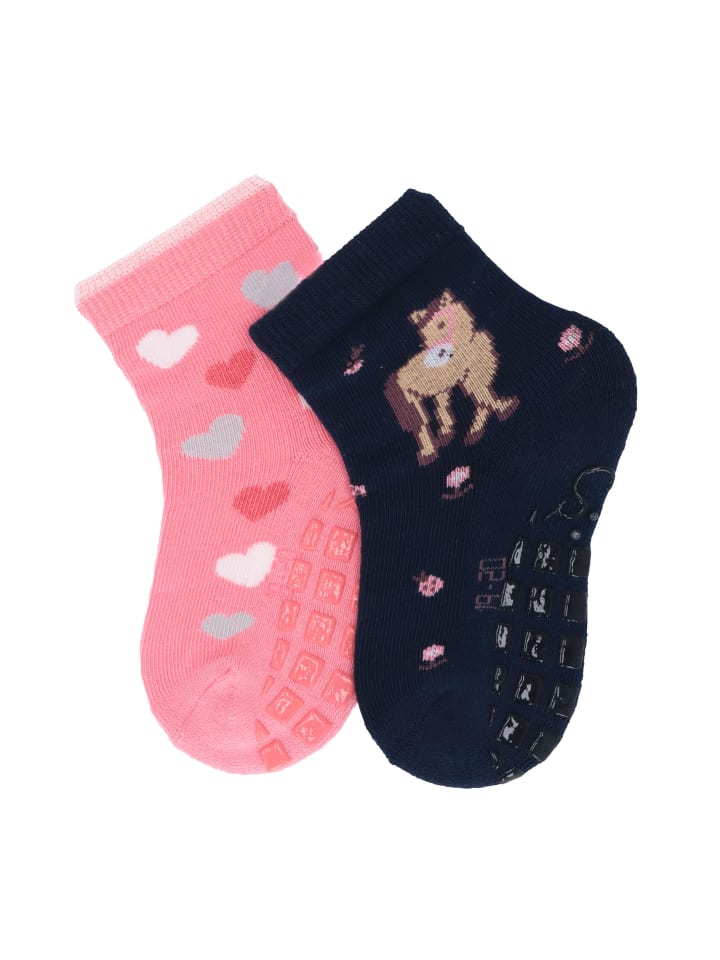 Sterntaler ABS Socken 2er-Pack Pferd   Herzen in rosarot günstig kaufen