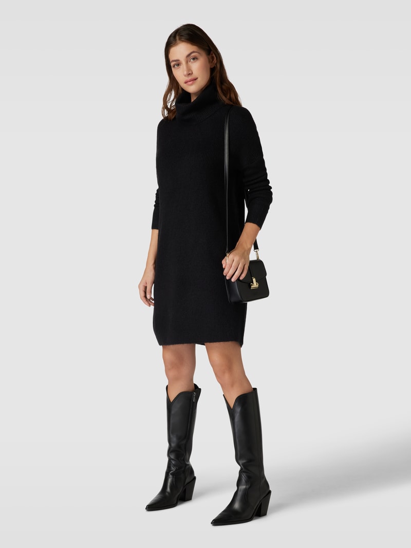 Strickkleid mit Rollkragen Modell 'ONLJANA' in schwarz