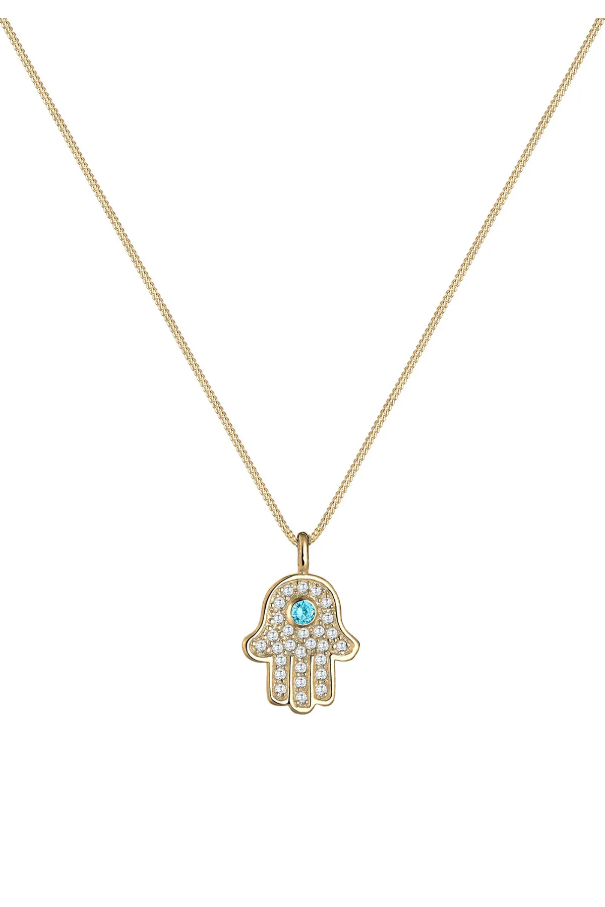 ELLI  Halskette Hamsa Hand Zirkonia 925 Sterling Silber