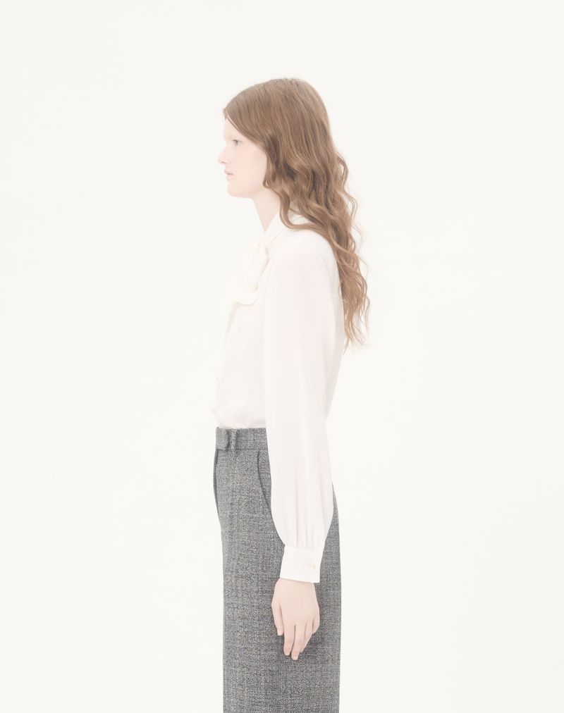 Camisa de crepe de chine