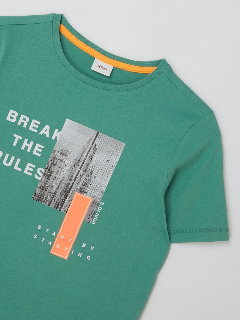 T-Shirt aus Baumwolle in hellgrün