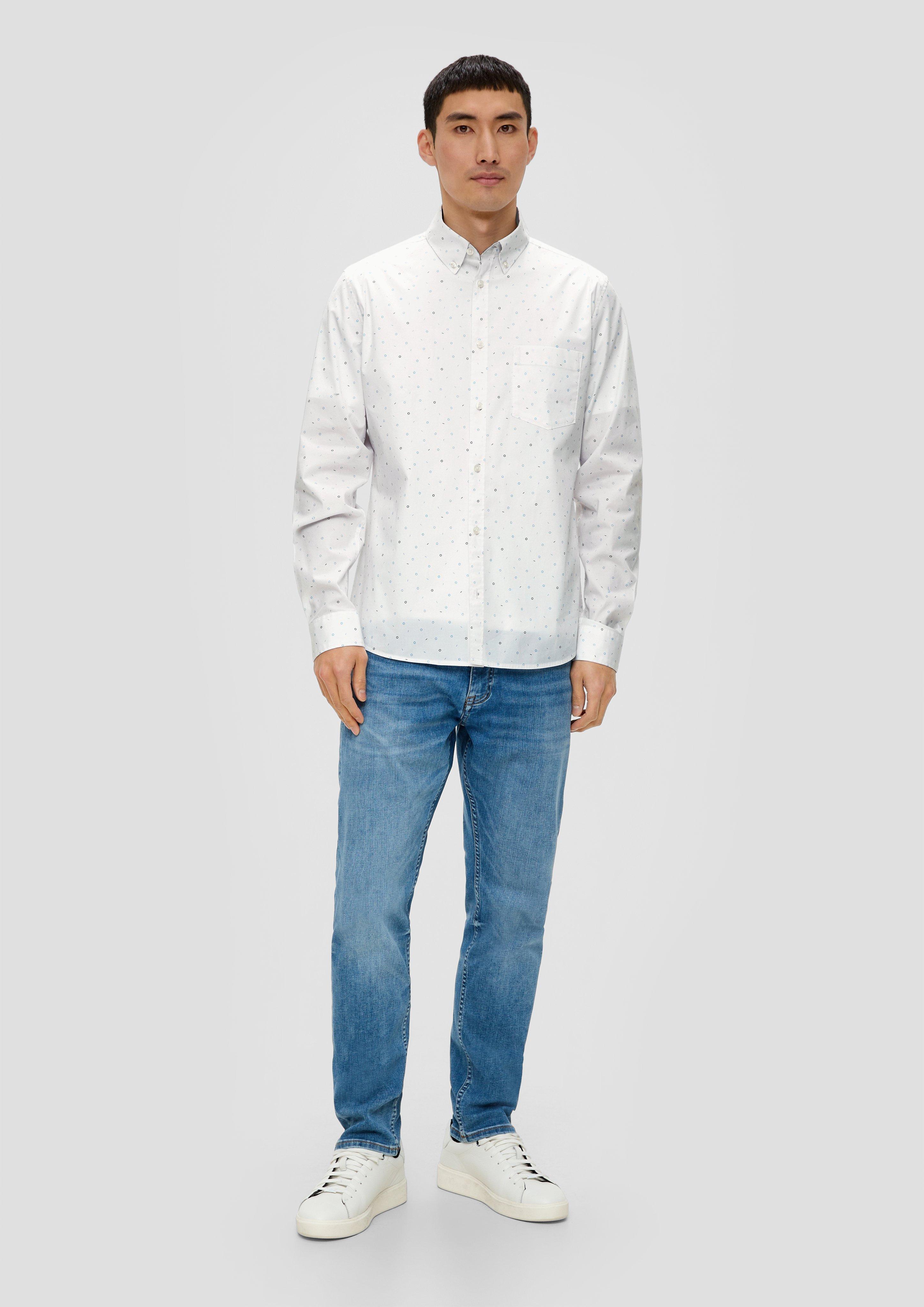Slim: Hemd mit Allover-Print  2137948-01A1