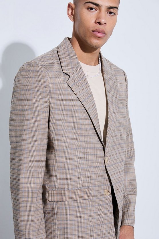 Kastiger karierter Oversize Blazer