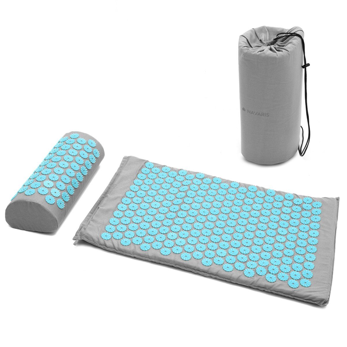 Navaris Akupressurmatte 2in1 Akupressur Massage Set - Matte und Kissen inkl. Tasche
