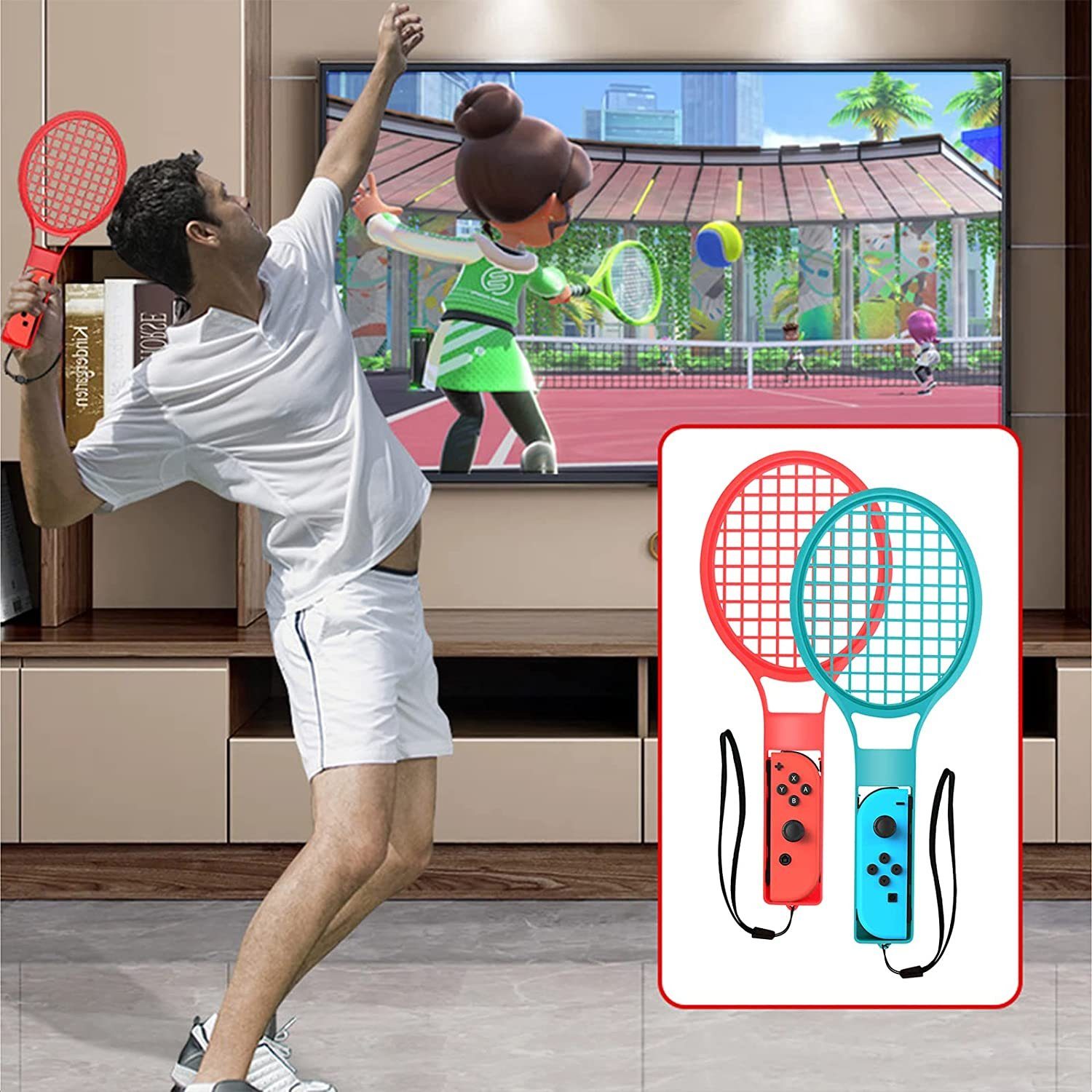 DOPWii 10-in-1 Switch Spiele Zubehör Sets für Kinder Nintendo Switch Sports Controller (10 St)