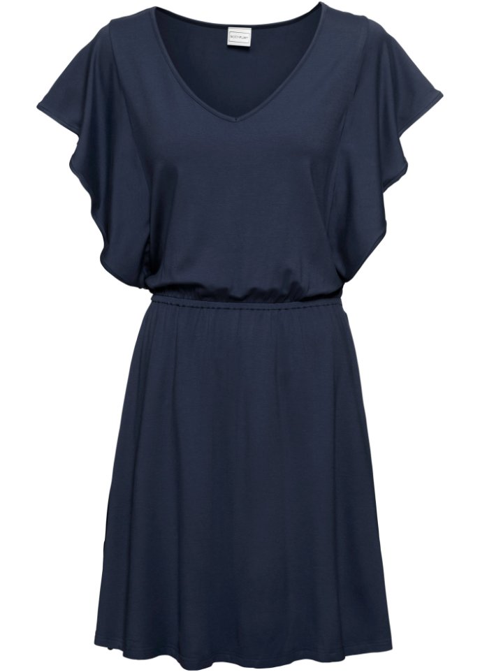 Jerseykleid mit Volant-Ärmeln