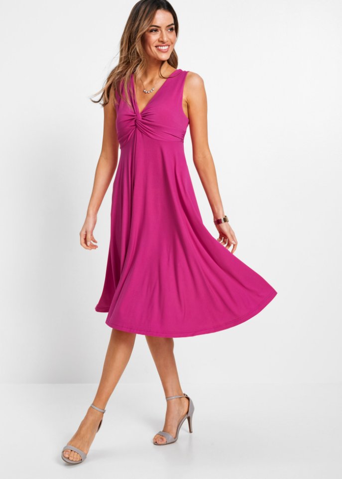 Shirtkleid mit V-Ausschnitt